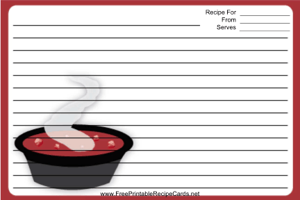 Soup Deep Red recipe cards