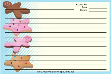 Star Gingerbread Cookies recipe cards