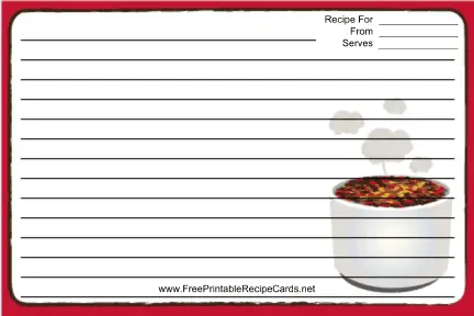 Tasty Red recipe cards