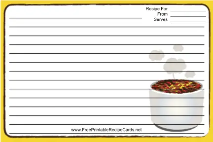 Tasty Yellow recipe cards