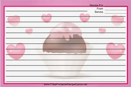 Valentines Bonbon Red recipe cards