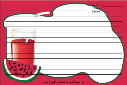 Watermelon Drink recipe cards