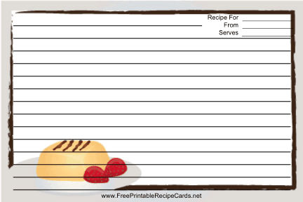 White Dessert recipe cards