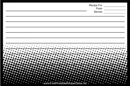 White Gradient Dots recipe cards