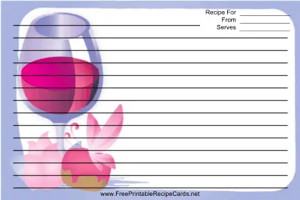 Wine Purple recipe cards