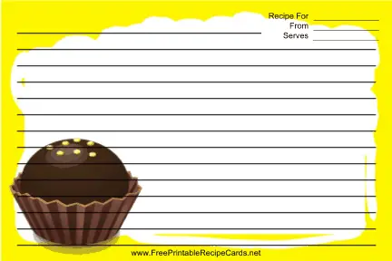 Yellow Chocolate Truffle recipe cards