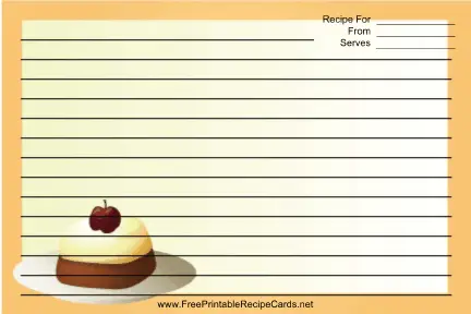 Yellow Dessert recipe cards