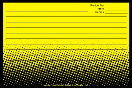 Yellow Gradient Dots recipe cards