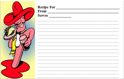 Cactus recipe cards