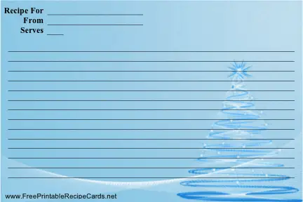 Christmas Tree recipe cards
