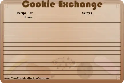 Cookie Exchange recipe cards