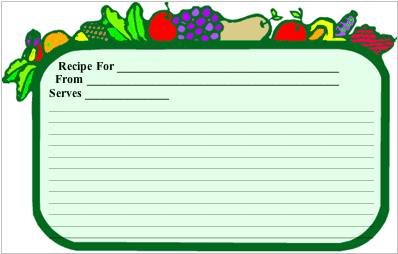 Fruit Box recipe cards