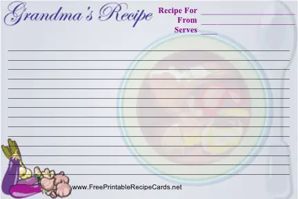 Grandma's recipe cards