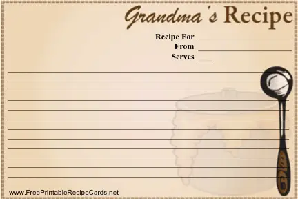 Grandma's recipe cards