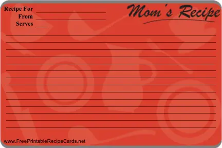 Mom's recipe cards