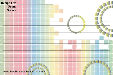 Rainbow Tile recipe cards