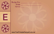 Monogram Recipe Card - E