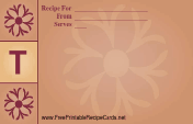 Monogram Recipe Card - T recipe card