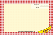 Kawaii Banana recipe card