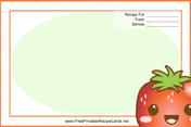 Kawaii Strawberry recipe card