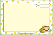 Kawaii Taco recipe card