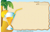 Palm Tree Drink Blue