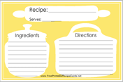 Silhouette recipe card